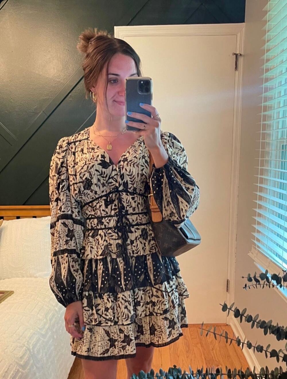 ULLA JOHNSON Nina Long Sleeve Mini Dress Size 4